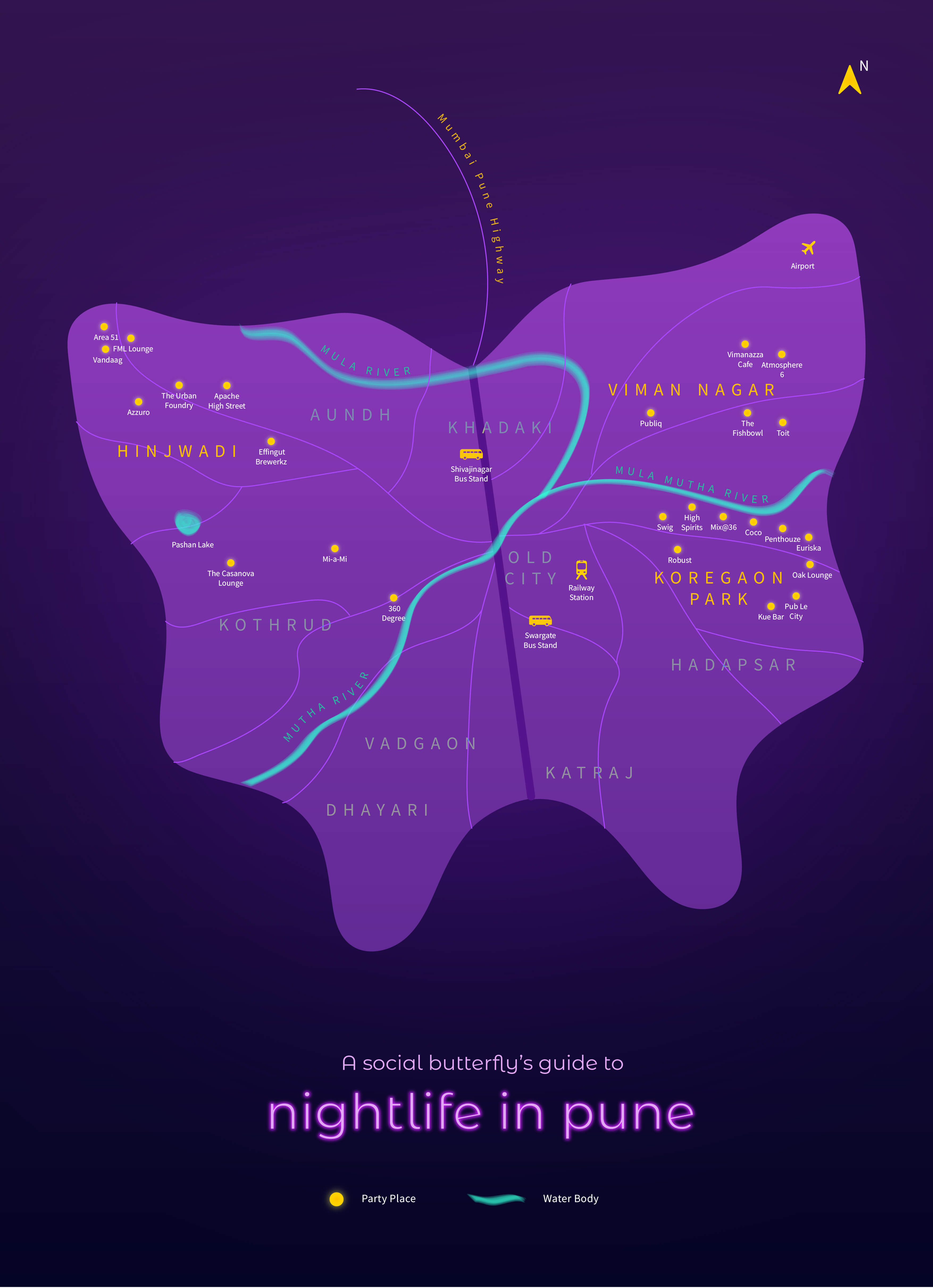Final Schematic map of Pune by Tanaya