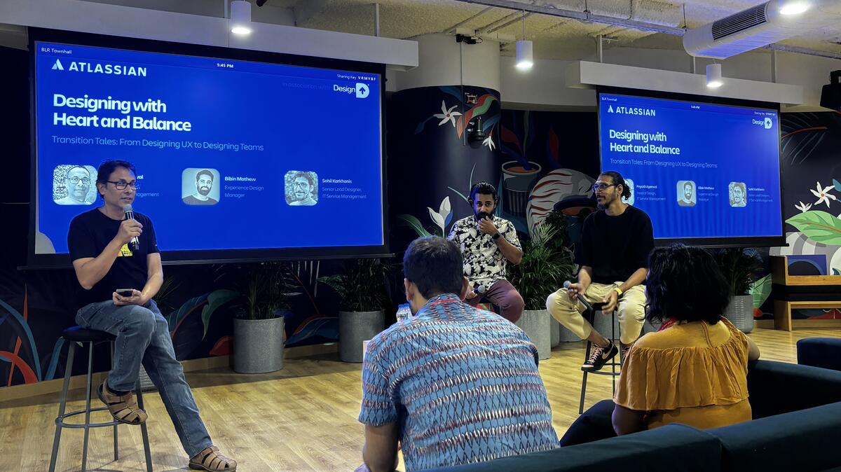 Photo of Panel Discussion on Designing with Heart & Balance at Atlassian