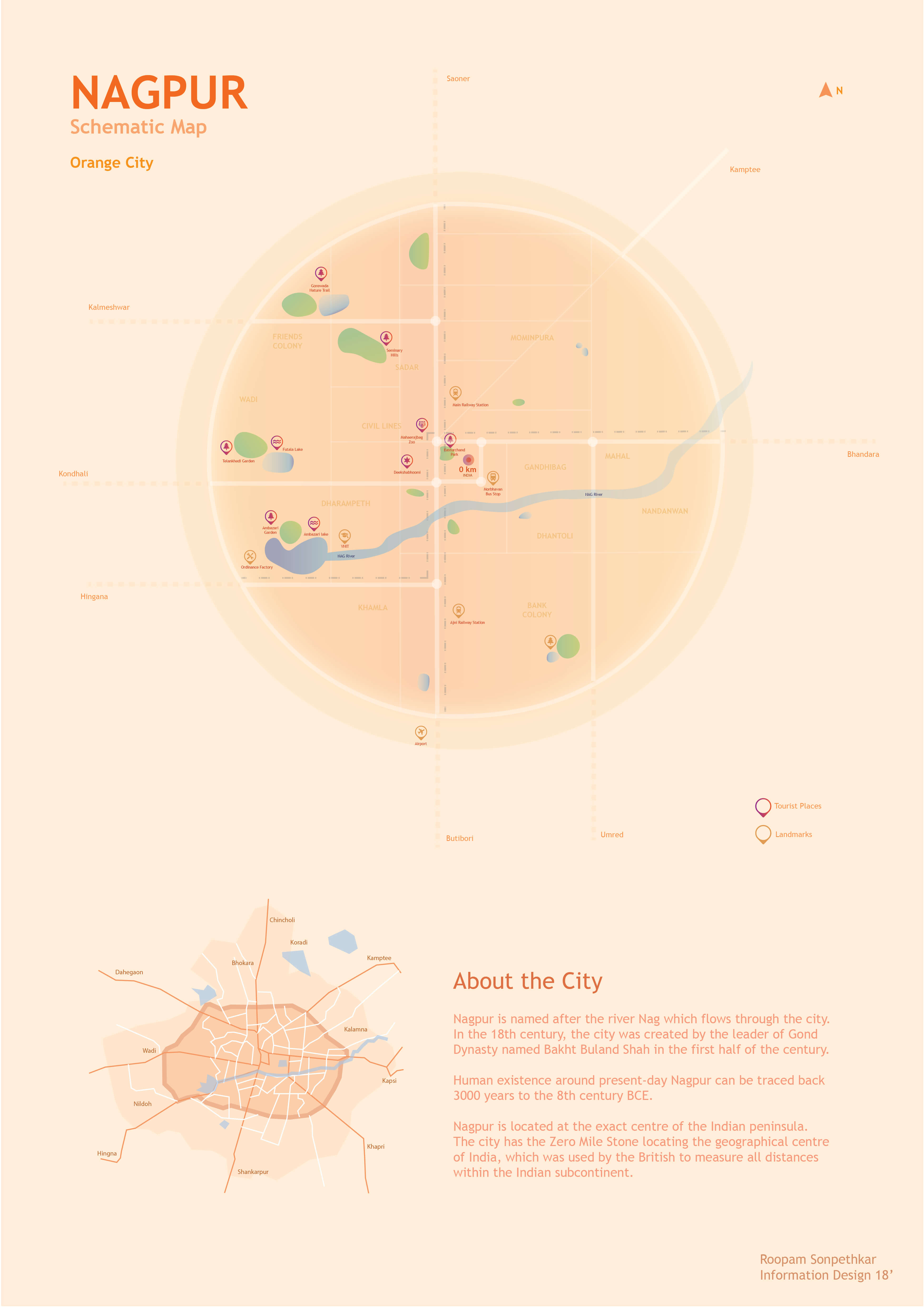 Final Schematic map of Nagpur by Roopam