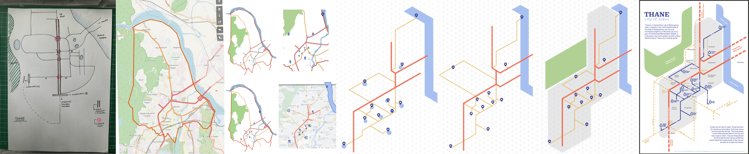 Process of Schematic map of Thane by Namaha