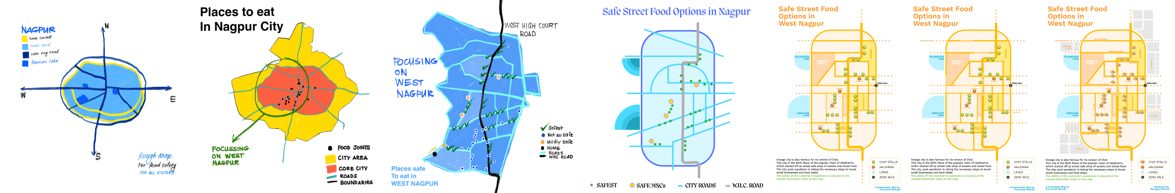 Process of Schematic map of Nagpur by Purvanshi